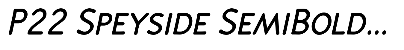 P22 Speyside SemiBold SC Italic